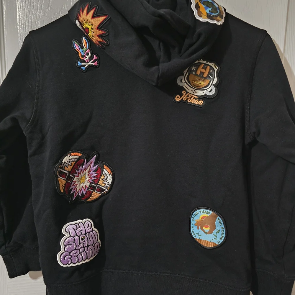 Psycho Bunny Hoodie with Colorful Patches - Picture 2 of 3